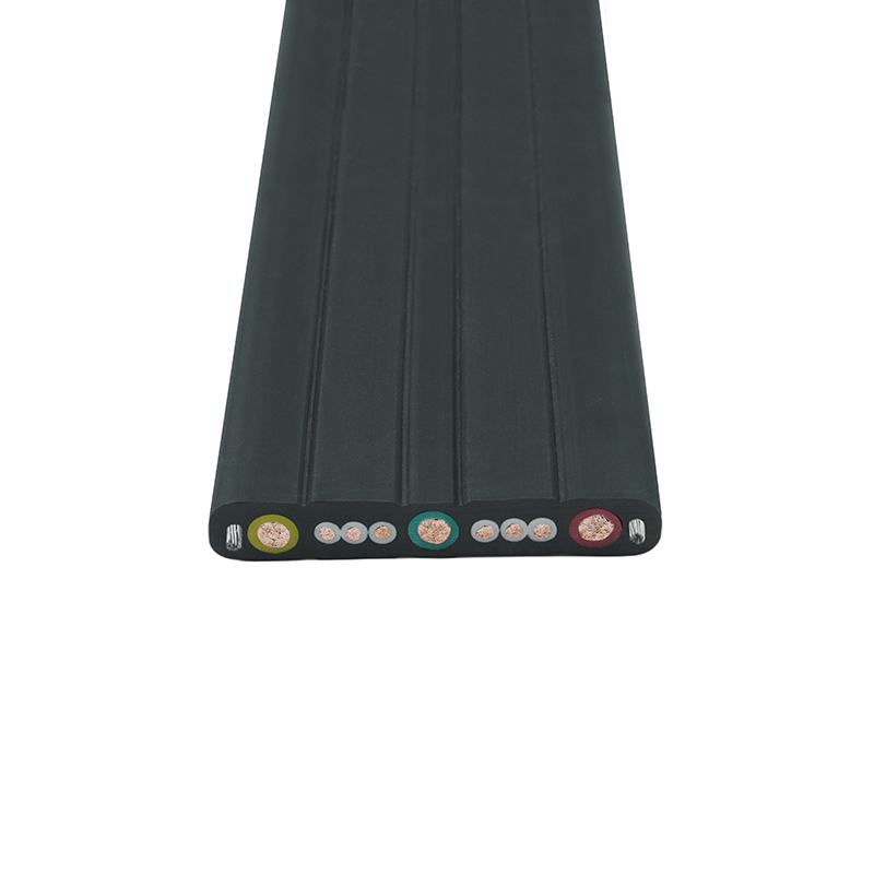 Compound Sheath Crane Travelling Flat Cable na may Steel Wire