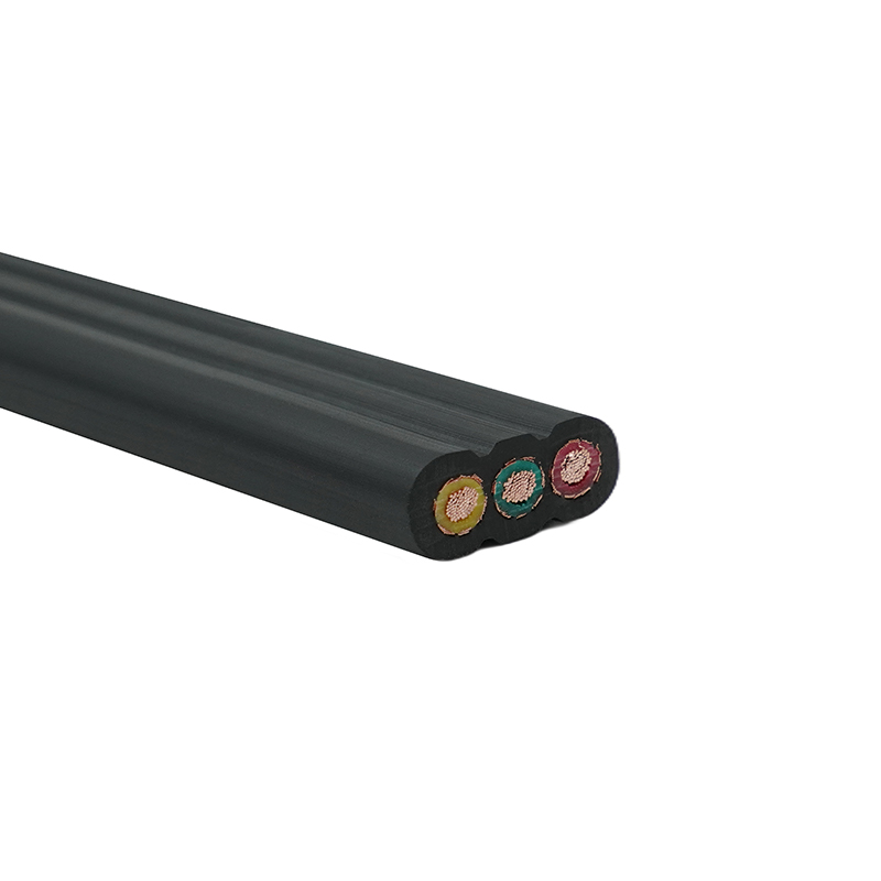 Copper Core PVC Insulated PVC Sheath Shielded Elevator Flat Cable